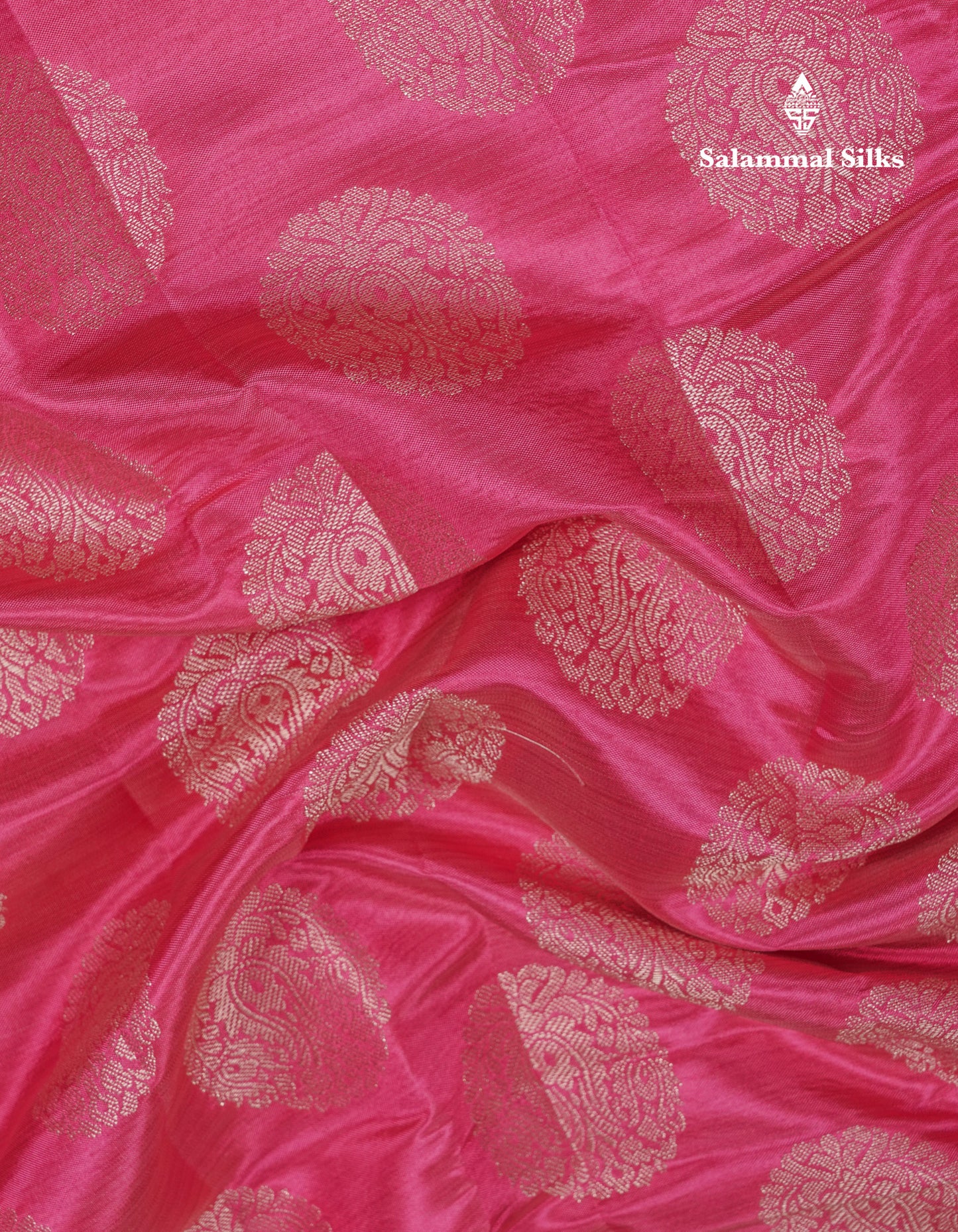 Beautiful Pink Shade Semi Raw Silk Saree With Fancy Border