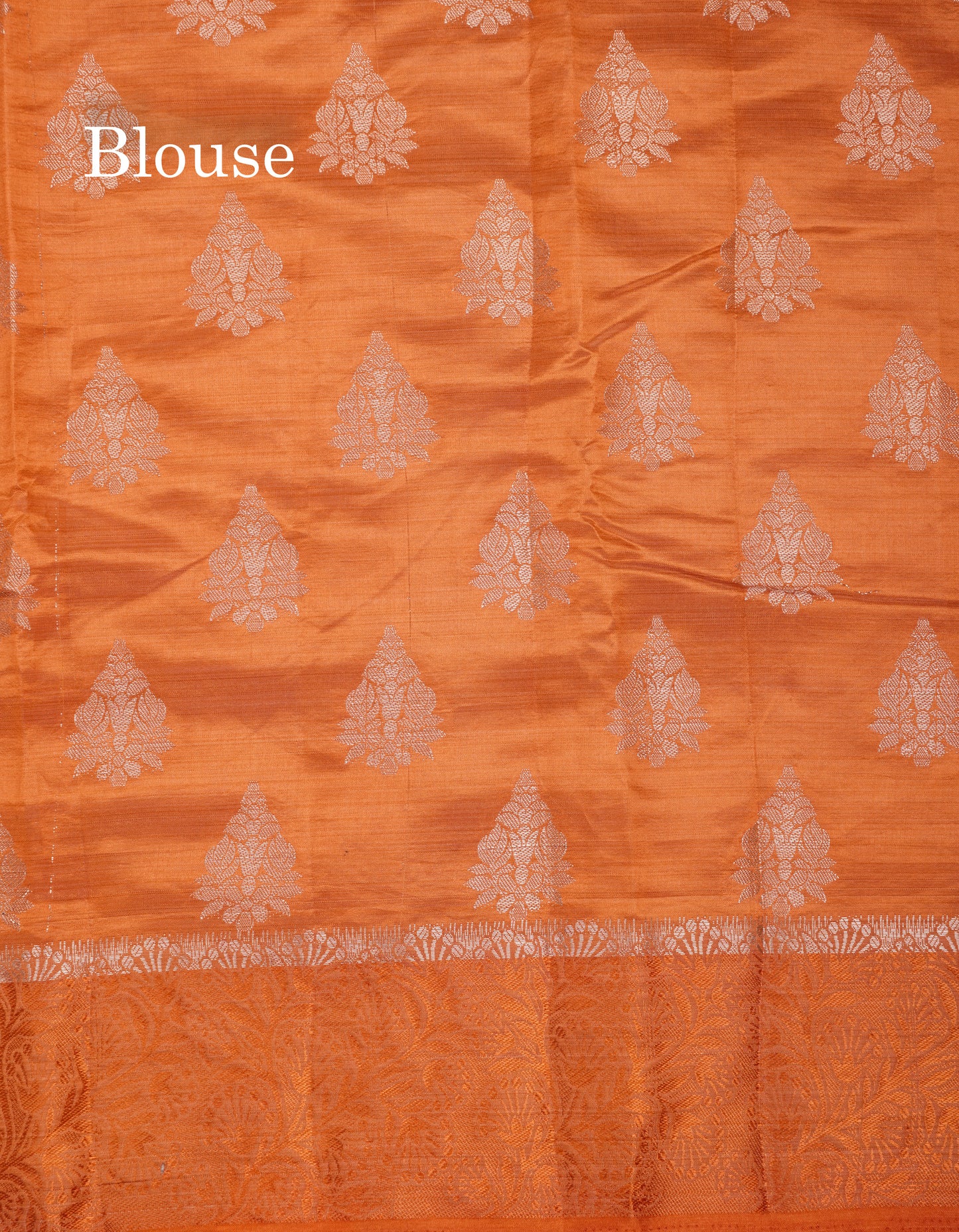Beautiful Blue Semi Raw Silk Saree With Fancy Border