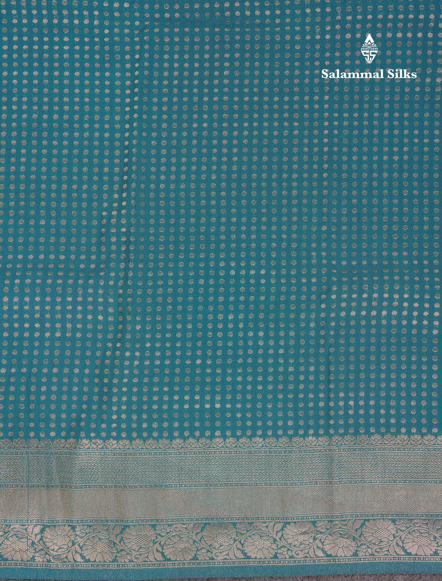 Beautiful Peacock Green Semi Georgette Saree With Fancy Border