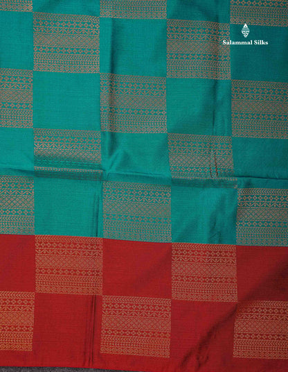 Beautiful Bottle Green Fancy Semi Soft Silk Saree With Contrast Maroon Blouse