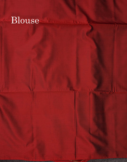 Beautiful Bottle Green Fancy Semi Soft Silk Saree With Contrast Maroon Blouse