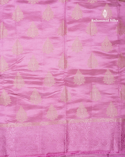 Beautiful Blue Semi Raw Silk Saree With Fancy Border