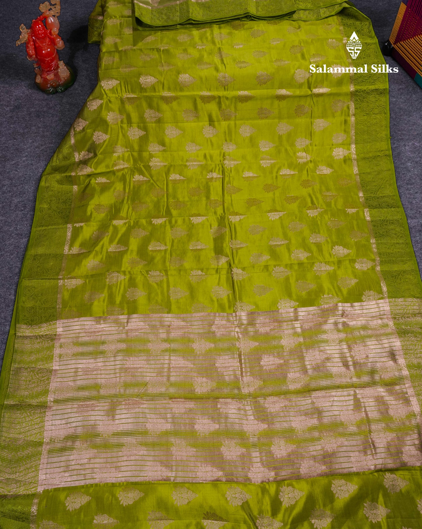 Beautiful Blue Semi Raw Silk Saree With Fancy Border