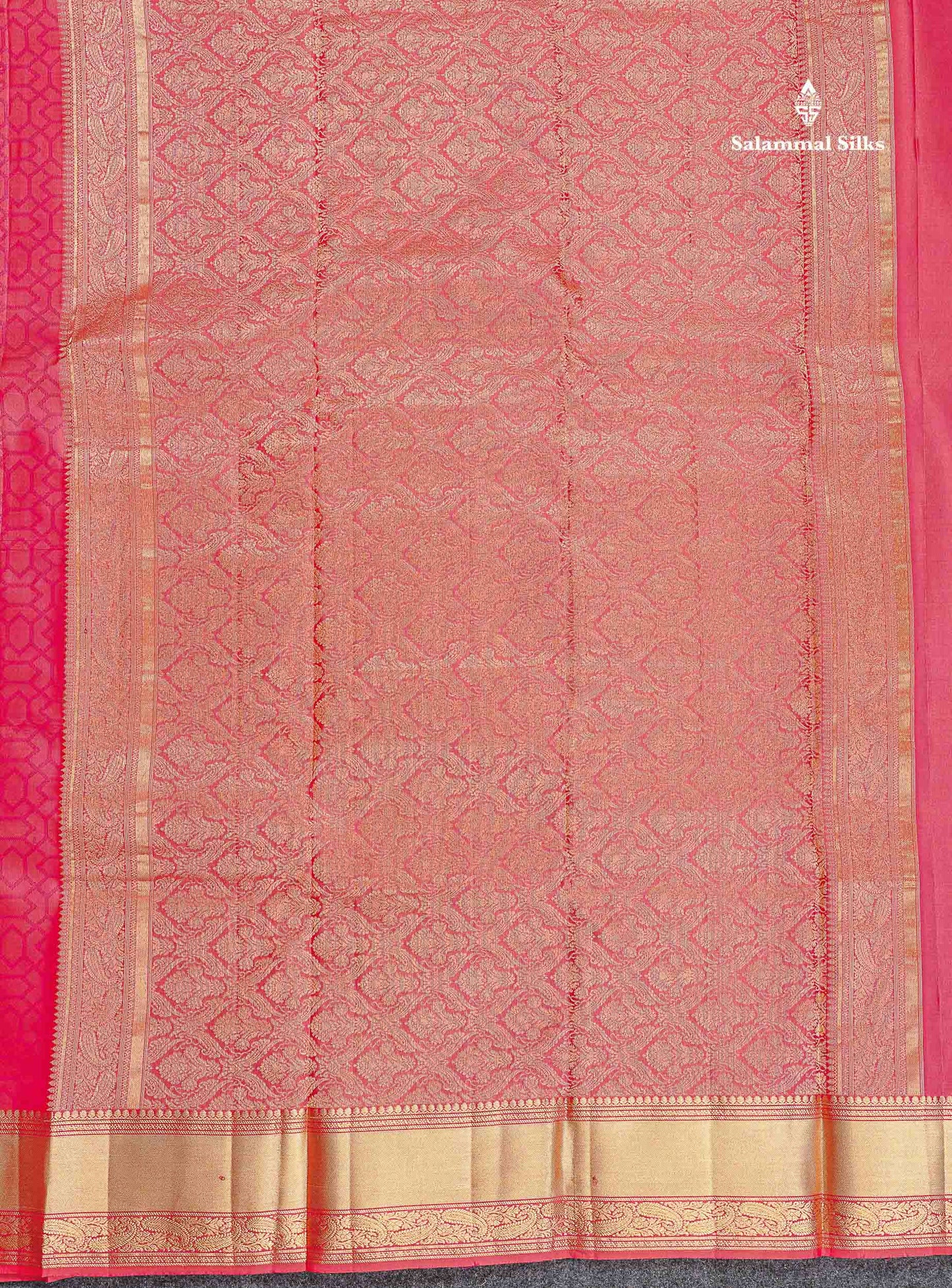 Pure Kanjivaram Silk Saree - Anandha Blue Colour Body Zari Butta With Medium Border