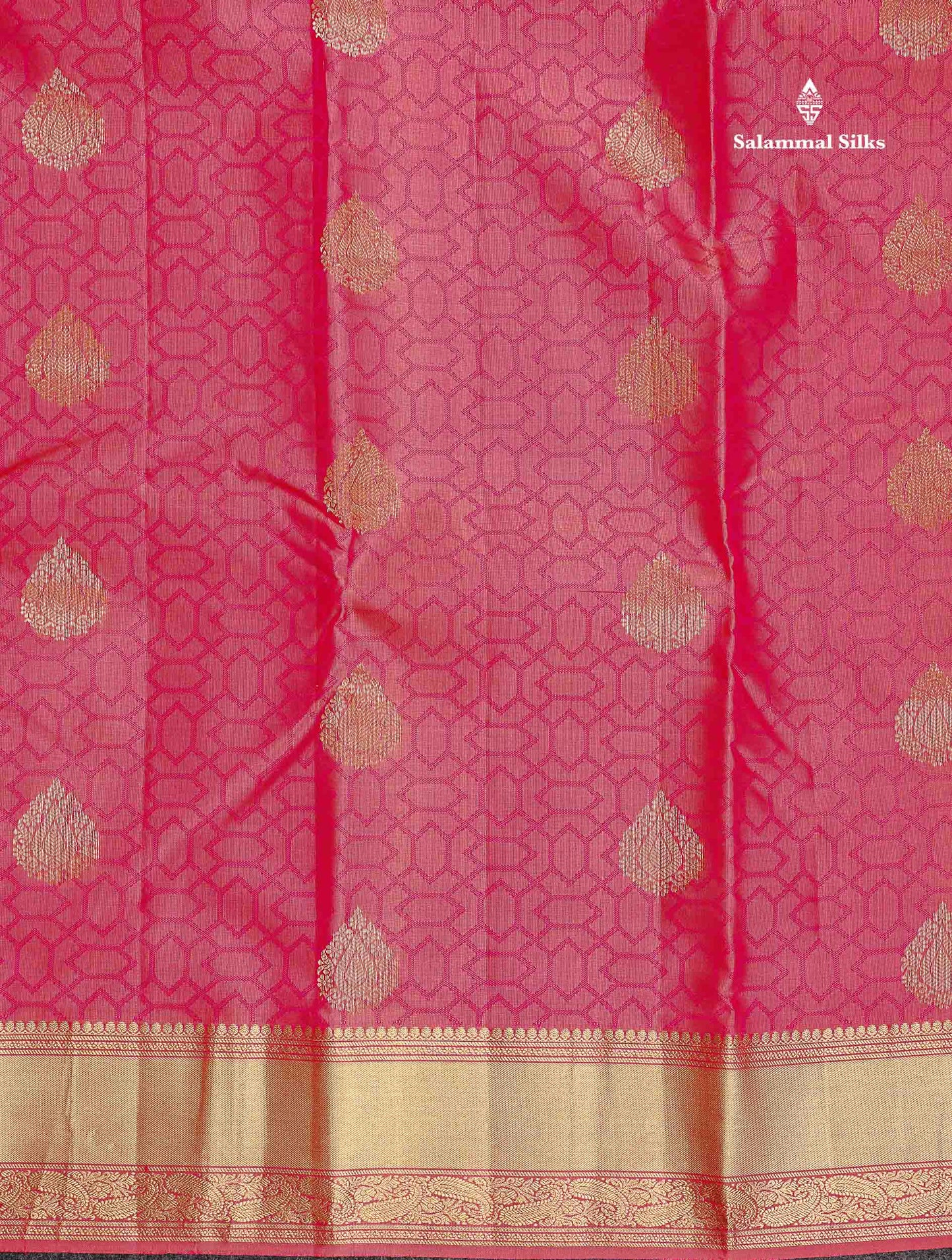 Pure Kanjivaram Silk Saree - Anandha Blue Colour Body Zari Butta With Medium Border