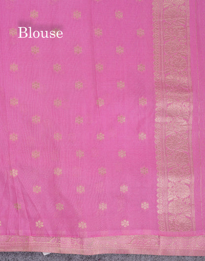 Beautiful Peacock Green Semi Georgette Saree With Fancy Border