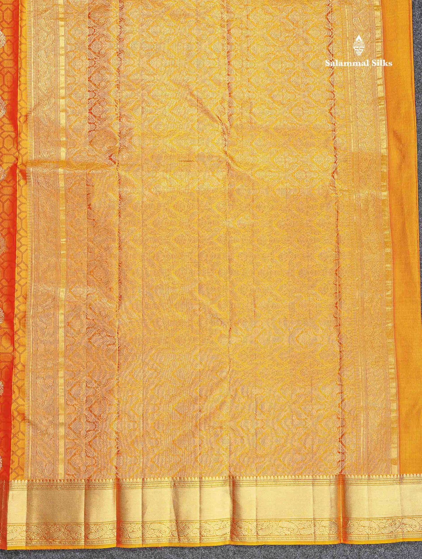 Pure Kanjivaram Silk Saree - Anandha Blue Colour Body Zari Butta With Medium Border