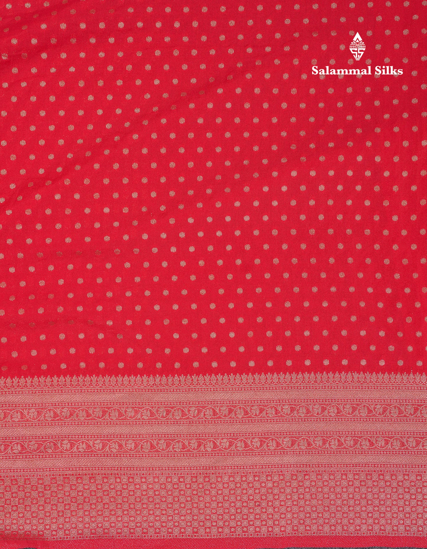 Beautiful Chilly Red Semi Georgette Saree With Fancy Border