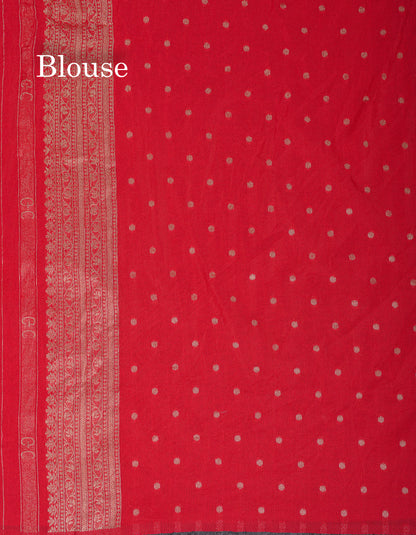 Beautiful Chilly Red Semi Georgette Saree With Fancy Border