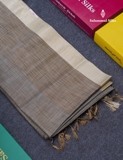 Light Elaichi Green Silver Zari Lines Linen Cotton Mix Fancy Saree With Blouse