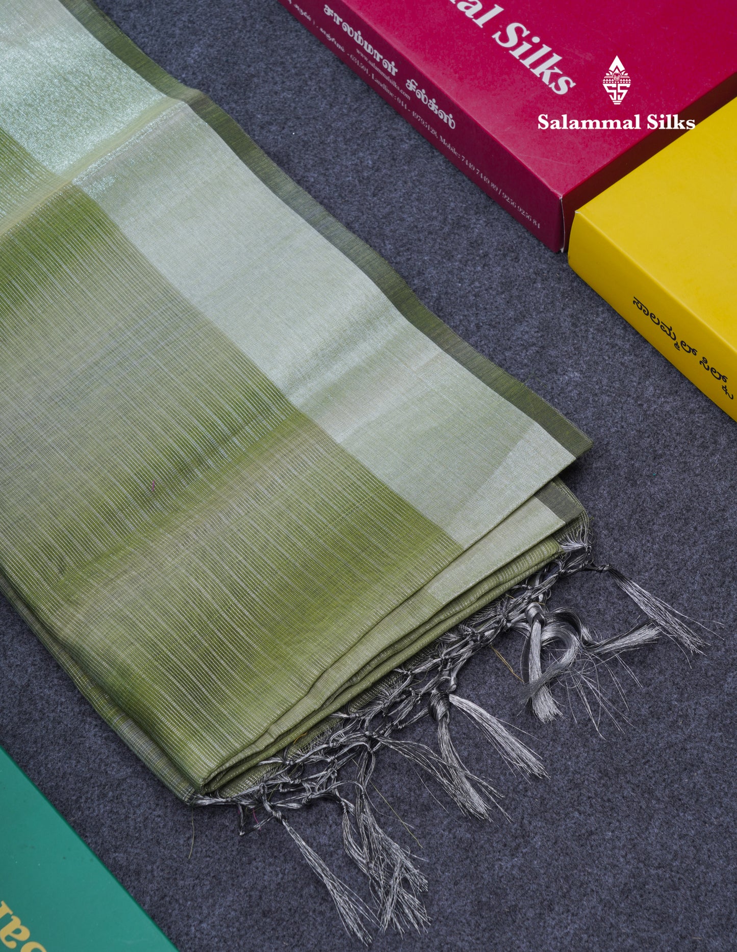 Light Elaichi Green Silver Zari Lines Linen Cotton Mix Fancy Saree With Blouse