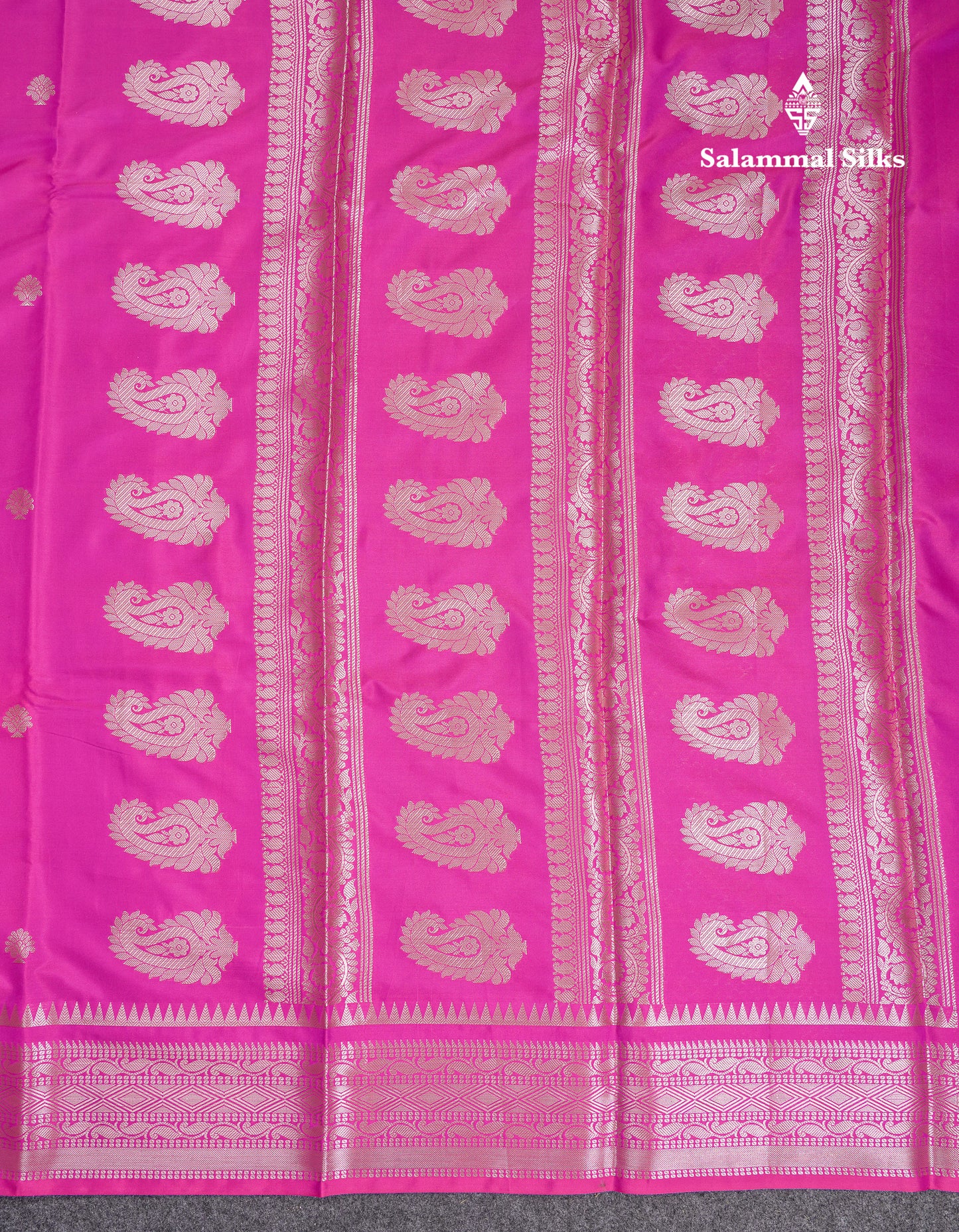 Beautiful Magenta Pink Fancy Semi Soft Silk Saree With Traditional Border