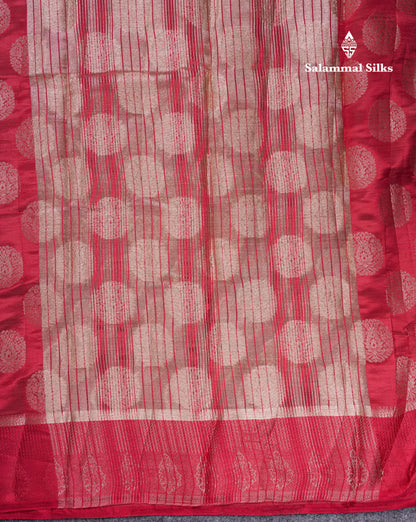 Beautiful Dual Tone Maroon Semi Raw Silk Saree With Fancy Border