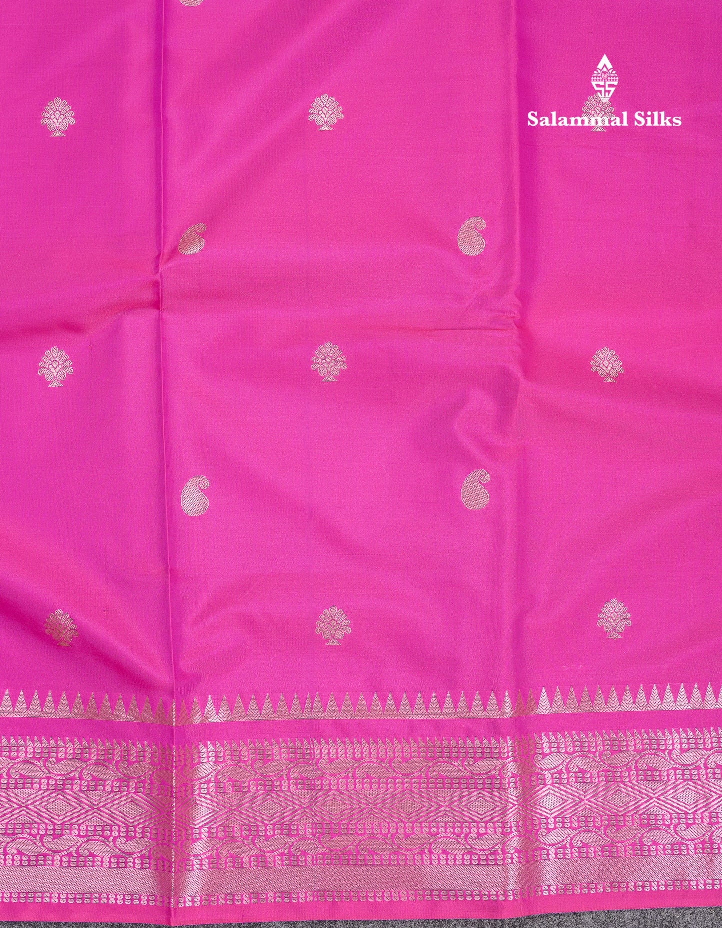 Beautiful Magenta Pink Fancy Semi Soft Silk Saree With Traditional Border