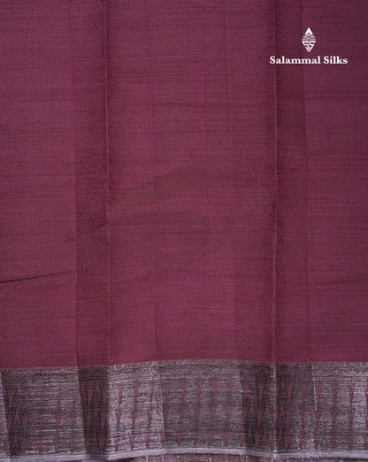 Beautiful Dark Brown Semi Raw Silk Saree With Fancy Border