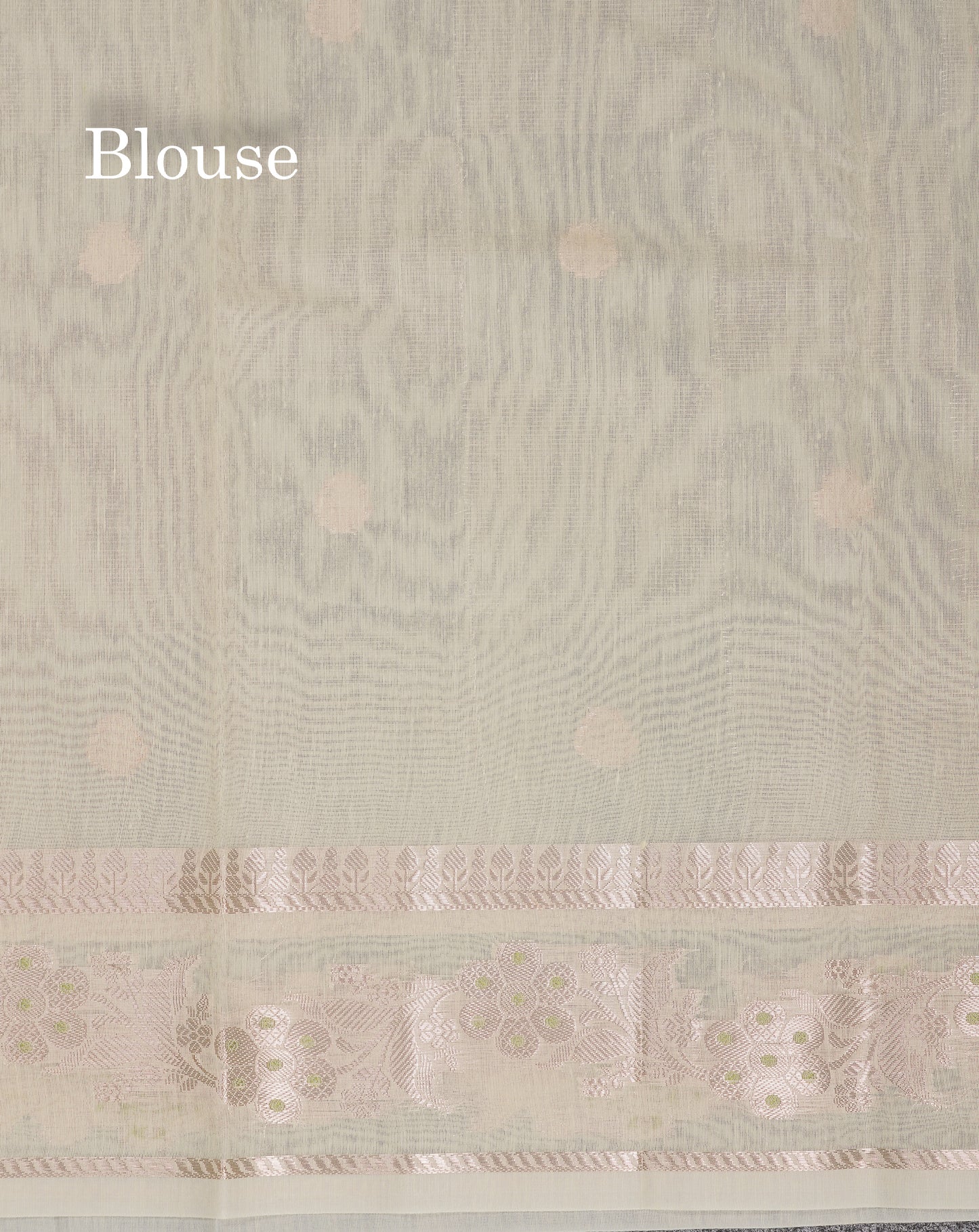 Beautiful Cream Sandal Cotton Mix Saree With Fancy Border