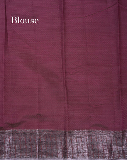 Beautiful Dark Brown Semi Raw Silk Saree With Fancy Border