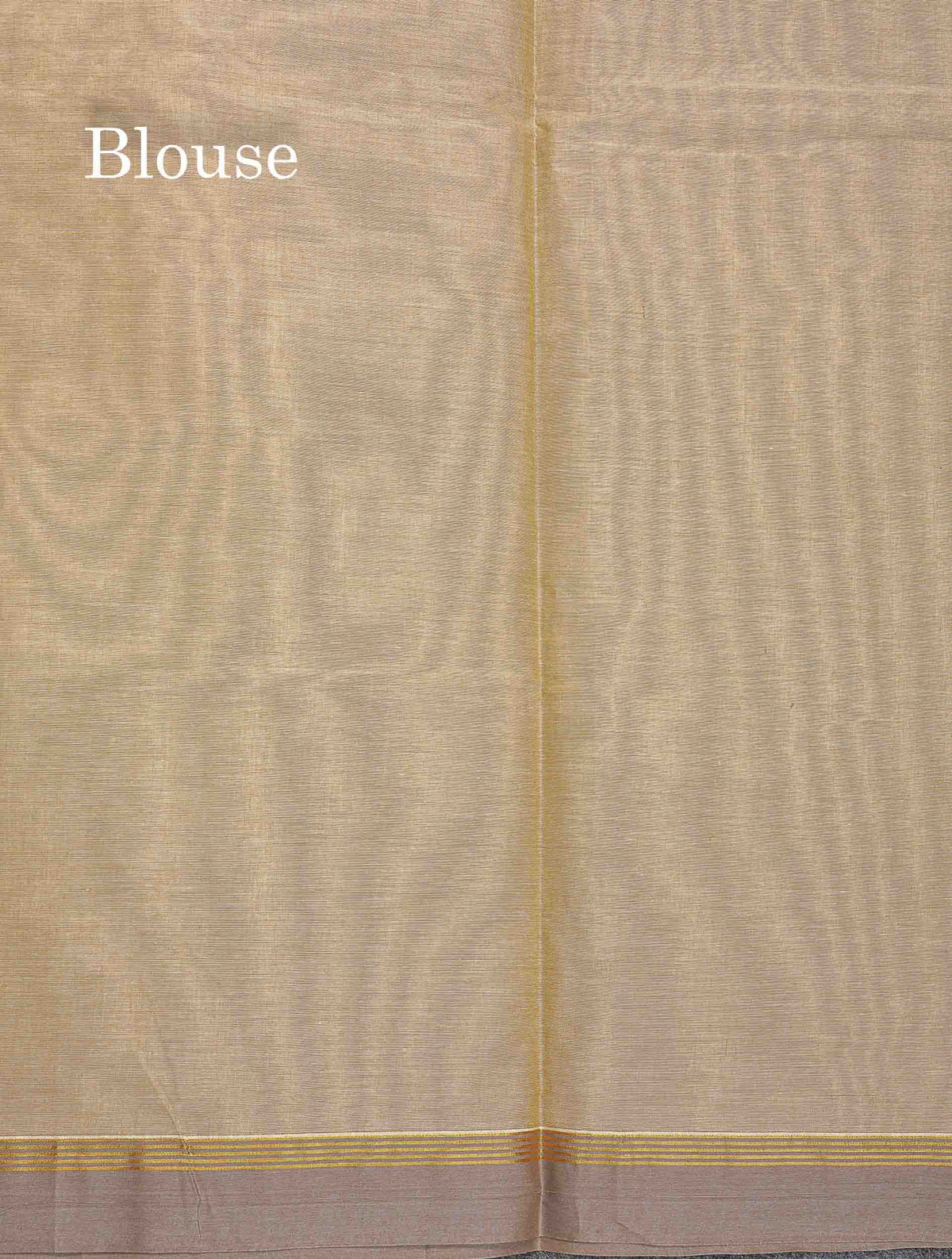 Pure Cotton Saree - Beige Colour Body Thread Butta With Blouse