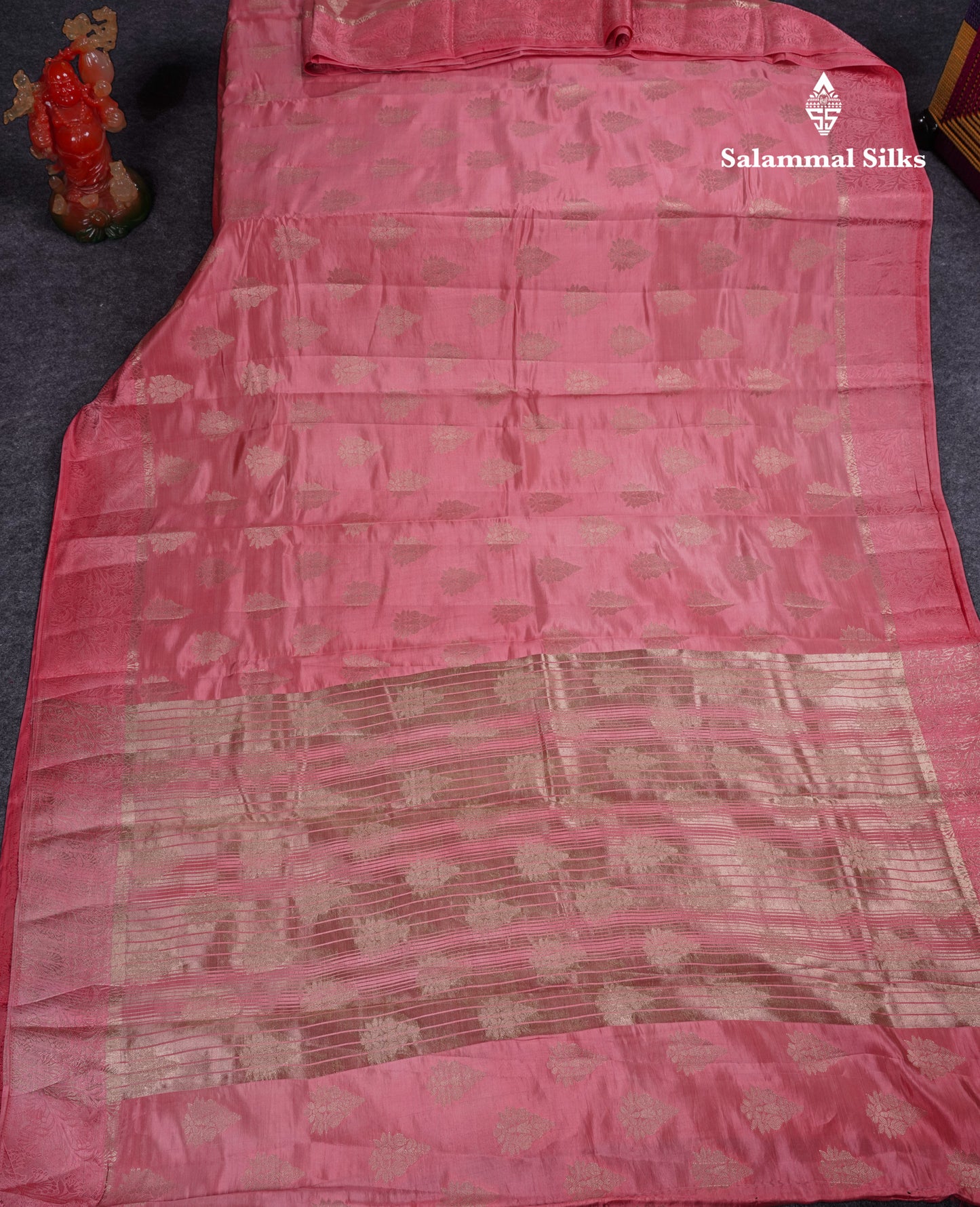 Beautiful Blue Semi Raw Silk Saree With Fancy Border