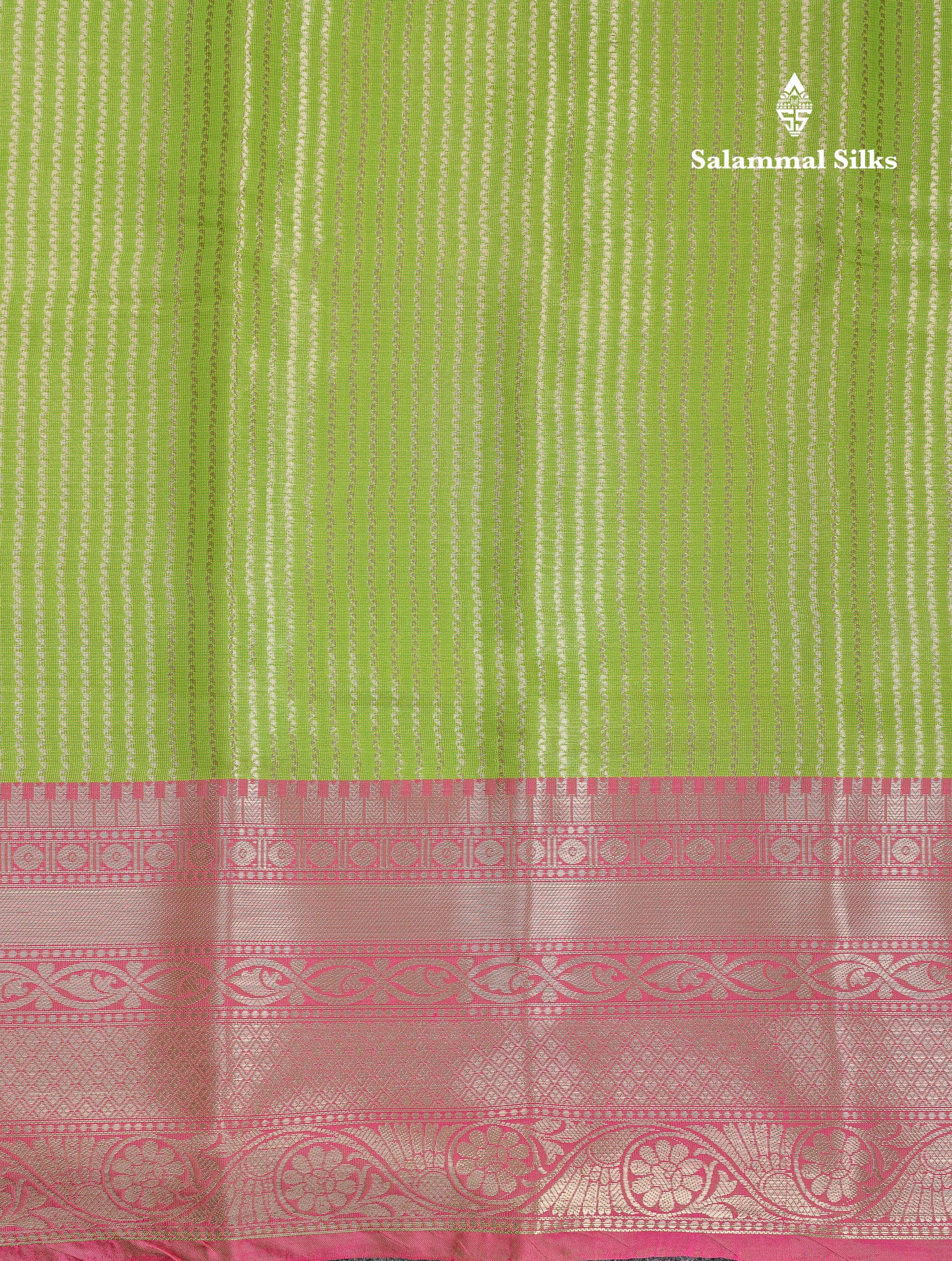 Beautiful Parrot Green Semi Soft Silk Mix Saree With Contrast Pink Traditional Border