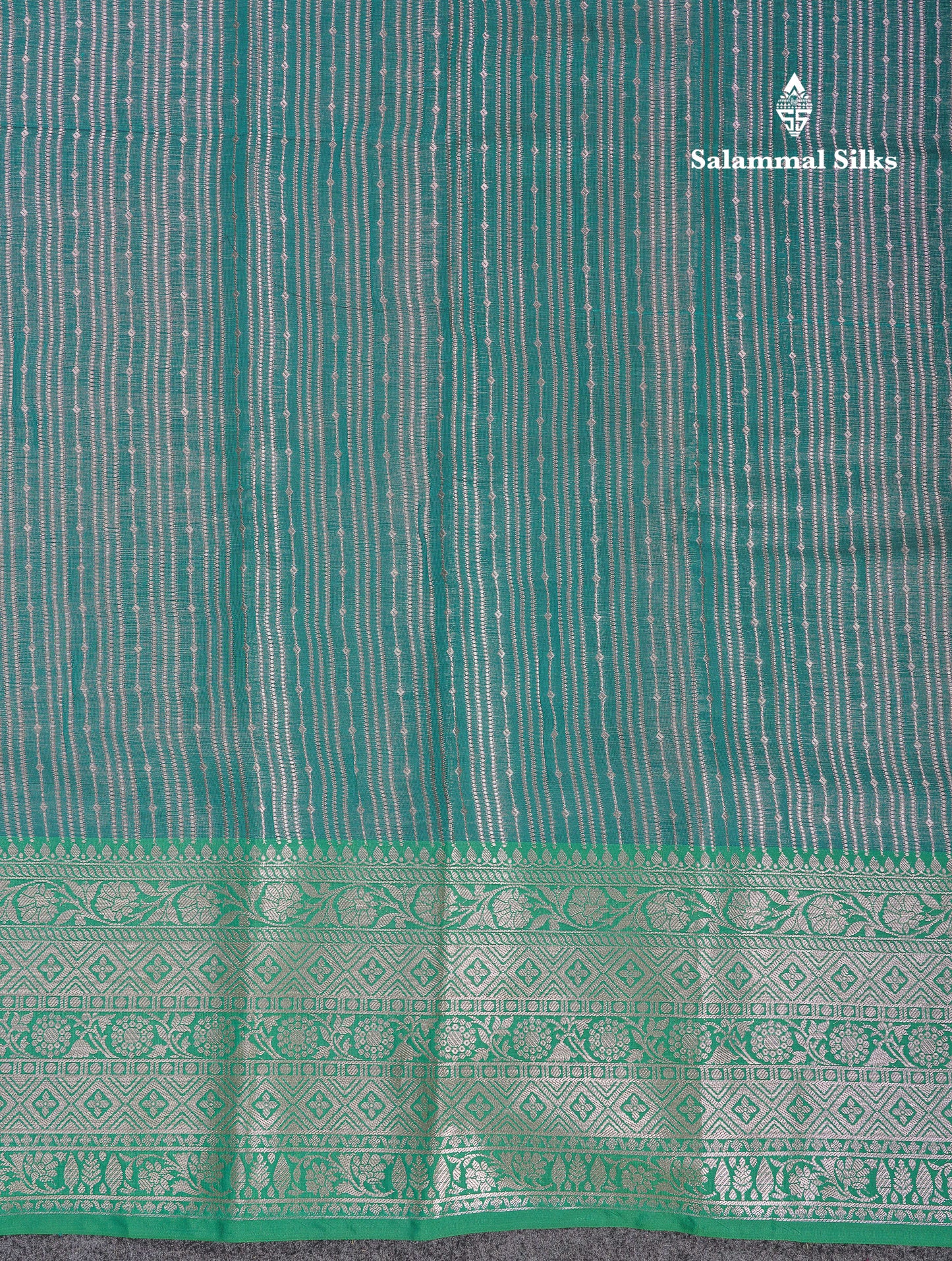 Beautiful Peacock Green Semi Soft Silk Mix Saree With Contrast Saffire Green Traditional Border