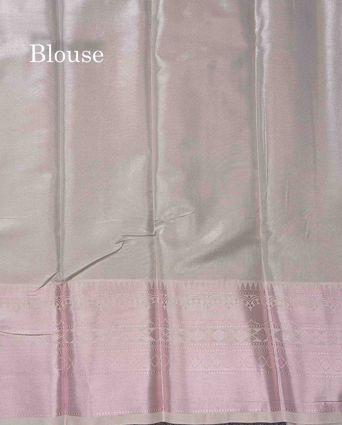 Beautiful Ice Blue Semi Silk Saree With Traditional Evening Morning Border