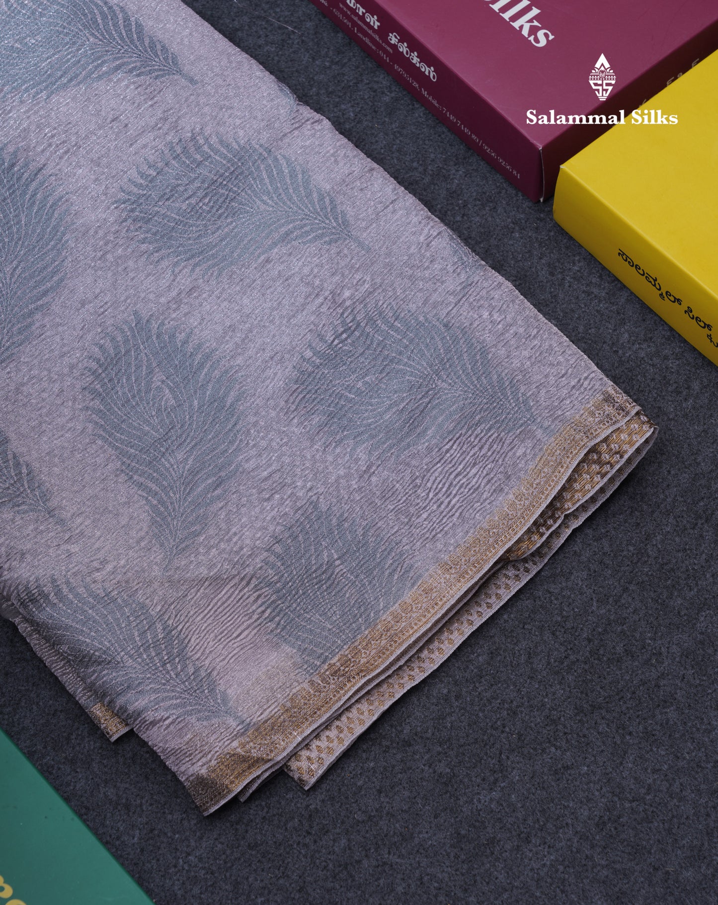 Pastel Blue Premium Crush Fancy Saree with Designer Blouse