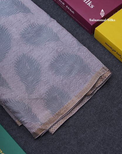 Pastel Blue Premium Crush Fancy Saree with Designer Blouse