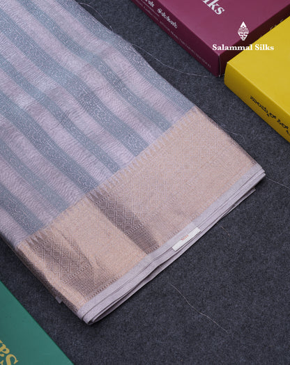 Light Pink Premium Crush Fancy Saree with Traditional Border