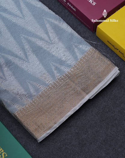 Sandal Premium Crush Fancy Saree with Traditional Border