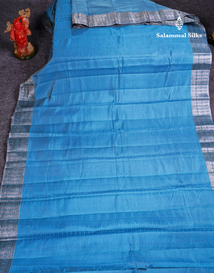 Beautiful Dark Brown Semi Raw Silk Saree With Fancy Border