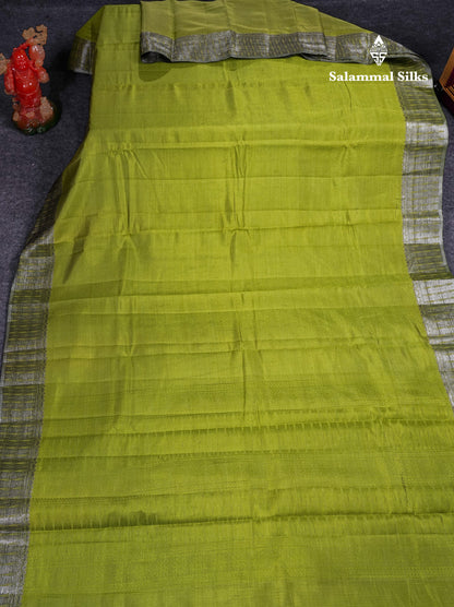 Beautiful Dark Brown Semi Raw Silk Saree With Fancy Border