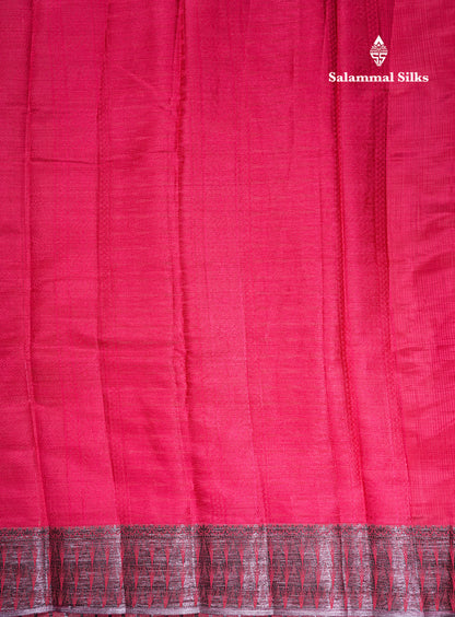Beautiful Dark Brown Semi Raw Silk Saree With Fancy Border