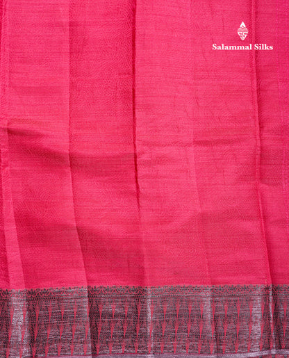 Beautiful Dark Brown Semi Raw Silk Saree With Fancy Border