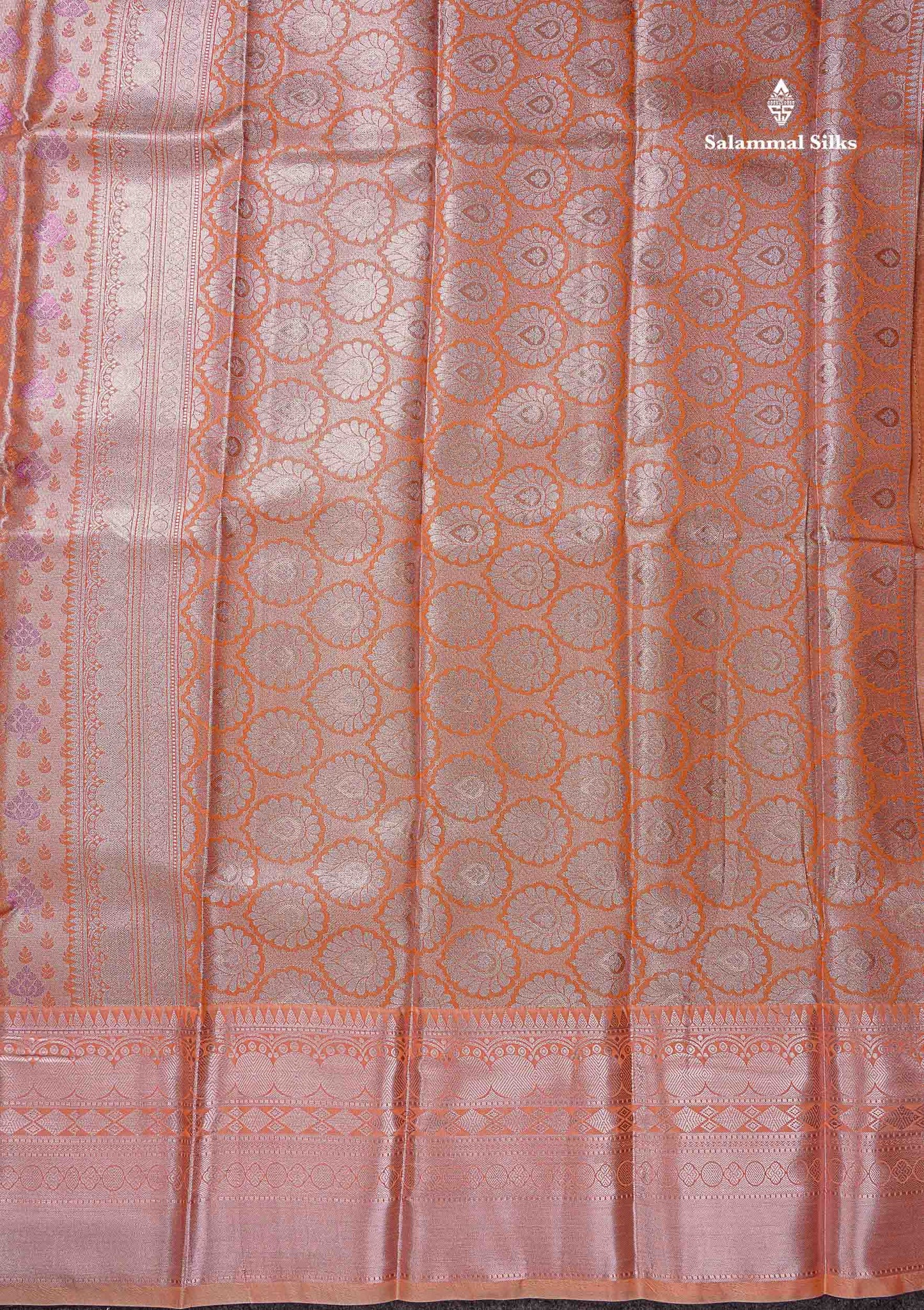 Beautiful Ice Blue Semi Silk Saree With Traditional Evening Morning Border