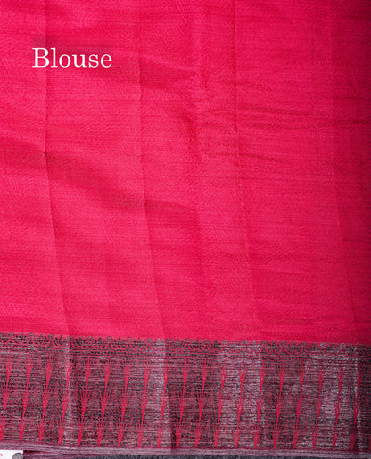 Beautiful Dark Brown Semi Raw Silk Saree With Fancy Border