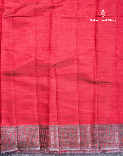 Beautiful Dark Brown Semi Raw Silk Saree With Fancy Border
