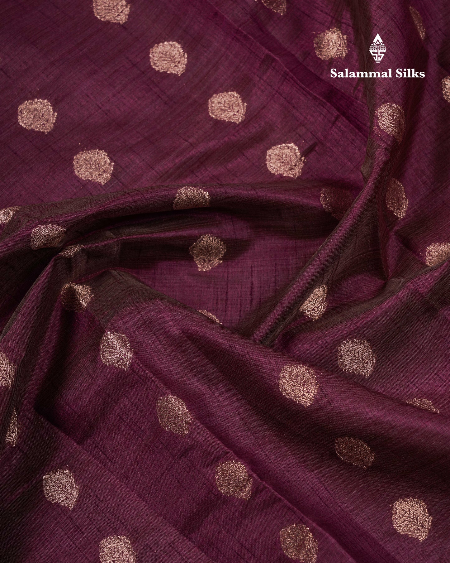 Beautiful Magenta Semi Raw Silk Saree With Contrast Dark Magenta Fancy Border