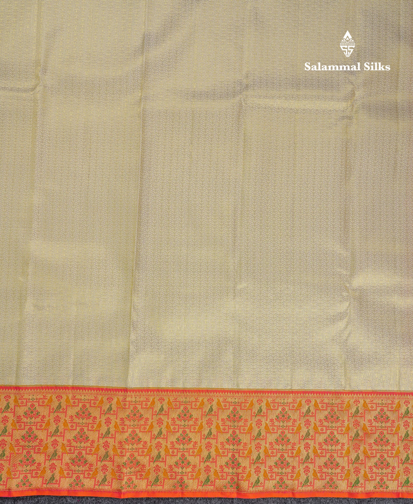 Beautiful Half White Bridal Pure Kanjivaram Silk Saree With Contrast Pinkish Orange Paithani Border