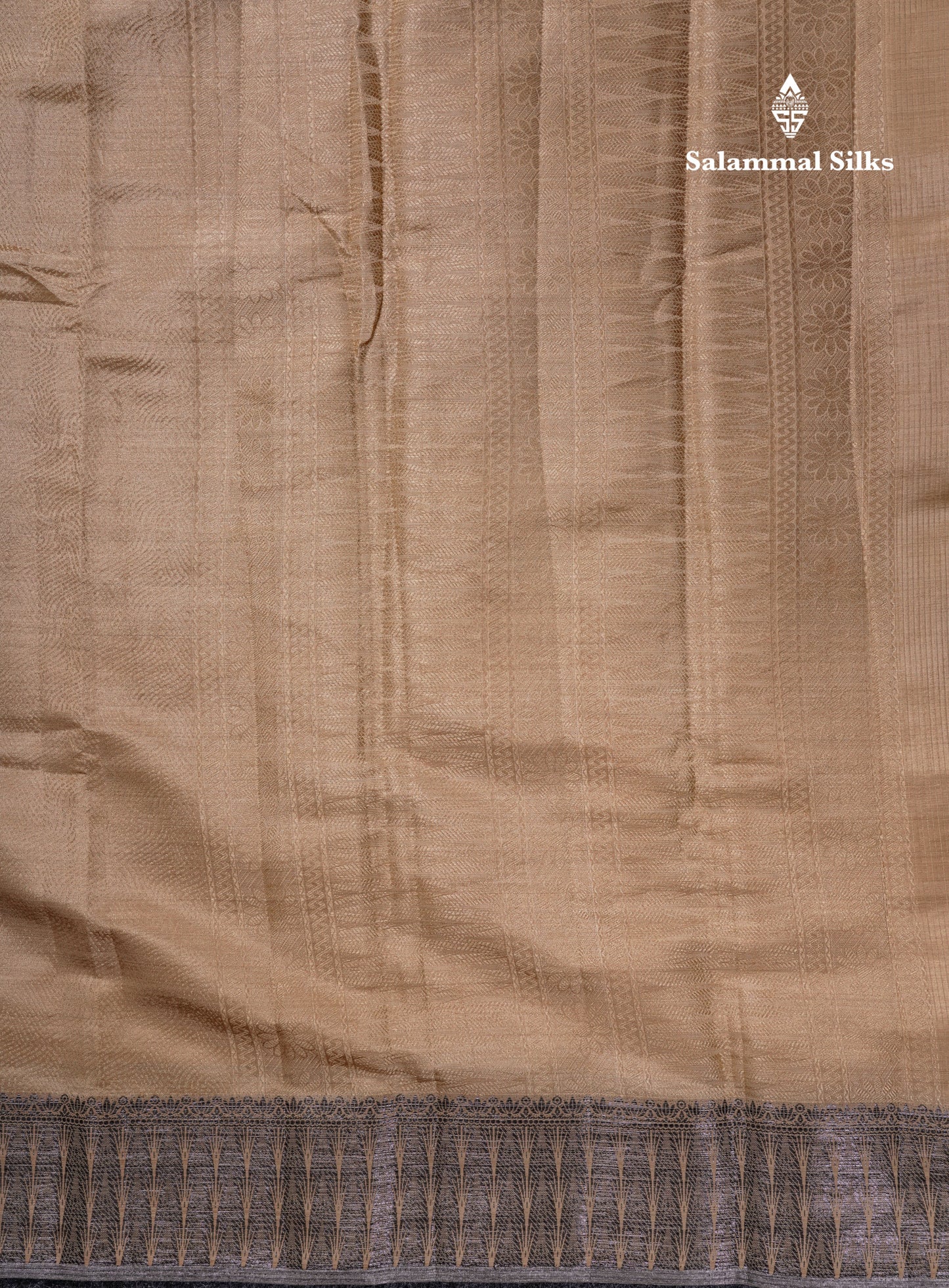 Beautiful Dark Brown Semi Raw Silk Saree With Fancy Border