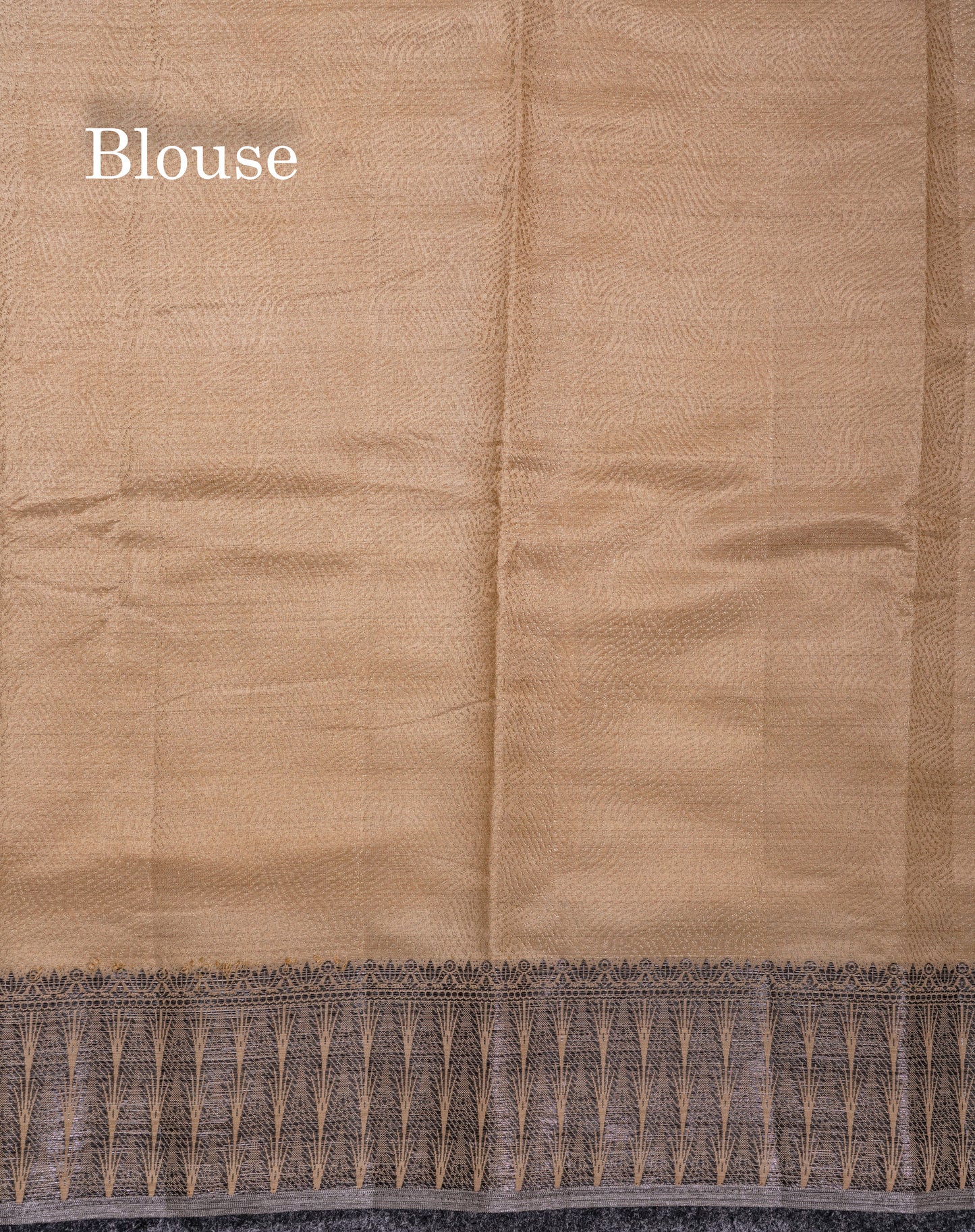 Beautiful Dark Brown Semi Raw Silk Saree With Fancy Border