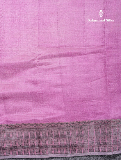 Beautiful Dark Brown Semi Raw Silk Saree With Fancy Border