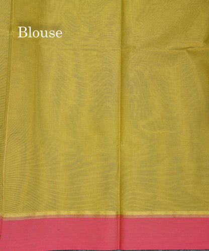 Pure Cotton Saree - Olive Green Colour Body Thread Work Butta With Blouse