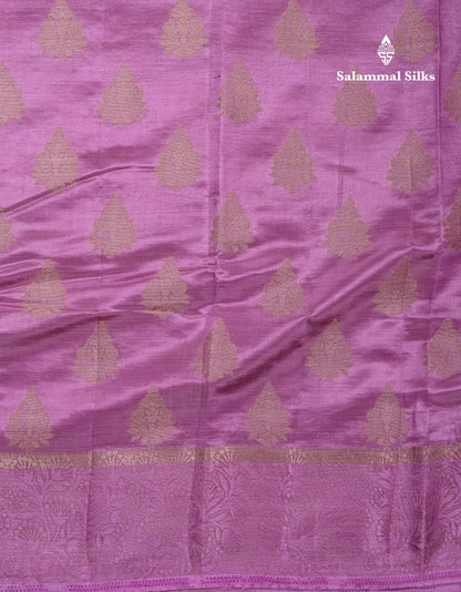 Beautiful Blue Semi Raw Silk Saree With Fancy Border