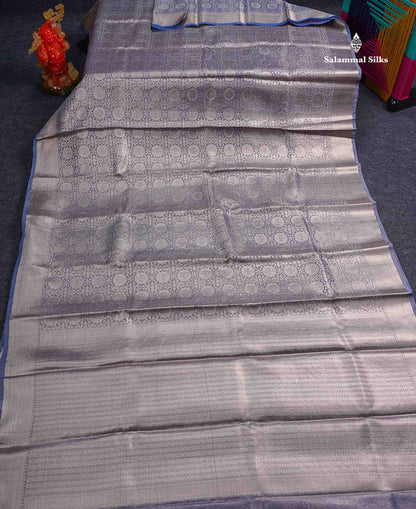 Beautiful Parrot Green Grand Tissue Banaras Fancy Saree With Self Border