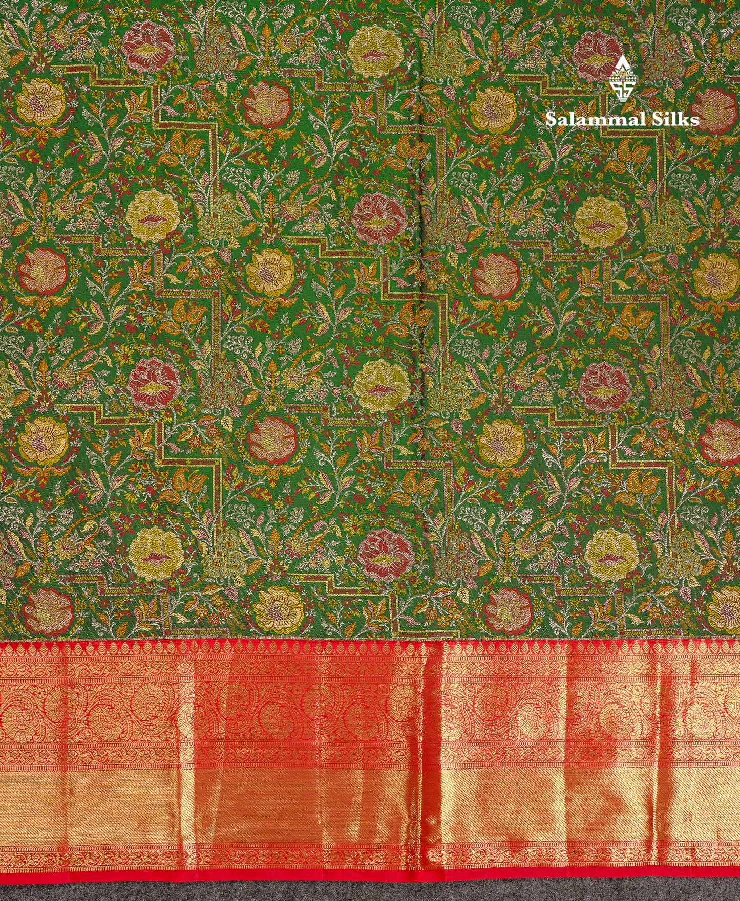 Beautiful Bottle Green Bridal Pure Kanjivaram Silk Saree With Contrast Maroon Traditional Border