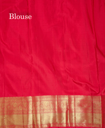 Beautiful Bottle Green Bridal Pure Kanjivaram Silk Saree With Contrast Maroon Traditional Border