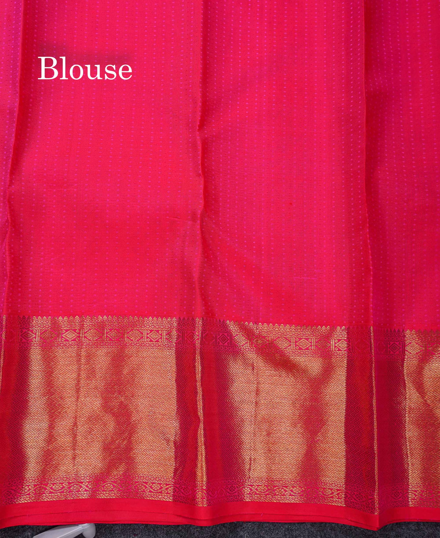 Beautiful Dual Tone Pinkish Red 2G Bridal Pure Kanjivaram Silk Saree With Traditional Border
