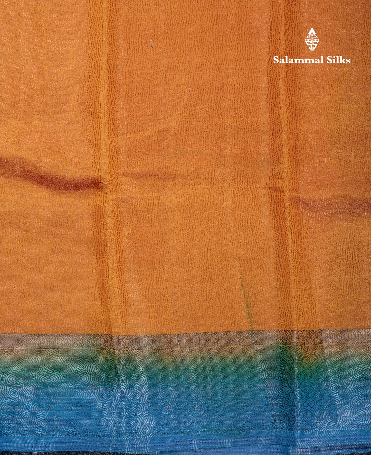 Beautiful Yellow Semi Raw Silk Fancy Saree With Contrast Blue Border