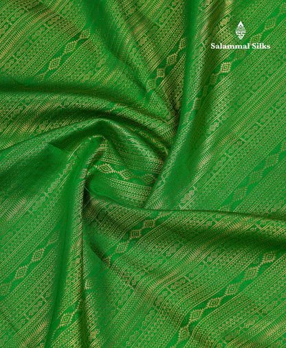 Beautiful Green Fancy Bridal Pure Kanjivaram Silk Saree With Contrast Redish Maroon Paithani Border
